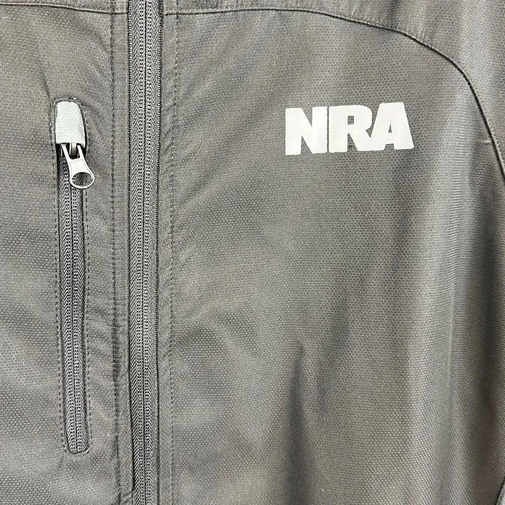 NRA Lightweight Jacket Size XL Black Gray Windbreaker